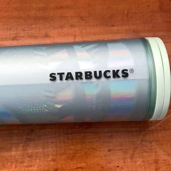 🎄Starbuck’s holiday mint frosted ribbon tumbler. 16oz grande. - Picture 2 of 4